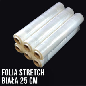 FOLIA STRETCH BIAŁA 25 CM