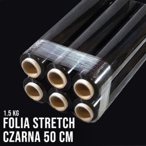 FOLIA STRETCH CZARNA 50 CM